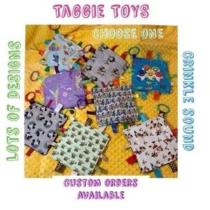 🧸brand NEW🧸 Handcrafted Taggie Crinkle toy.